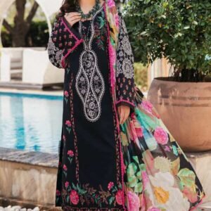 CHARIZMA 3-PC UNSTITCHED PRINTED LAWN SHIRT WITH CHIFFON DUPATTA AND TROUSER CP4-41