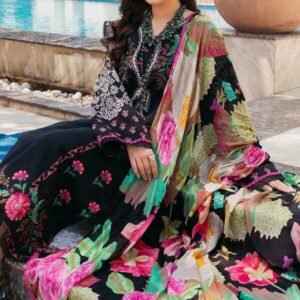 CHARIZA 3-PC UNSTITCHED PRINTED LAWN SHIRT WITH CHIFFON DUPATTA AND TROUSER CP4-41