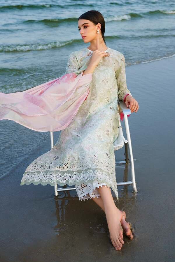 Baroque Embroidered Shifli 3-Piece Suit with Silk Dupatta UF-569