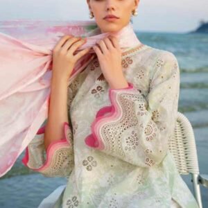 Baroque Embroidered Shifli 3-Piece Suit with Silk Dupatta UF-56