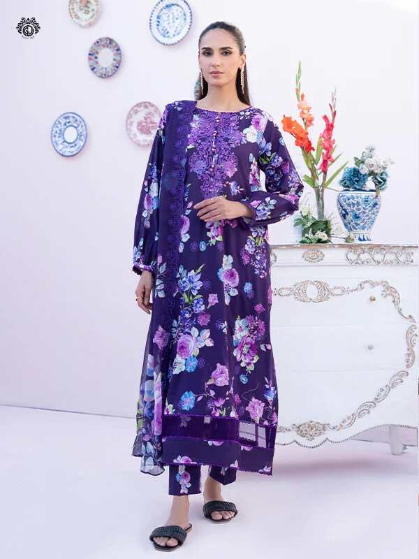Zeva by Gull Jee 3-Piece Embroidered Lawn Suit (Unstitched)