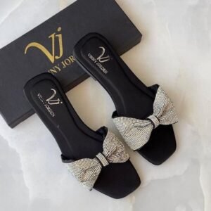 Vinny Jorden Women’s Slippers with Embellished Bow | Elegant, Comfortable Footwear