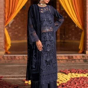 Step into the world of luxurious fashion with the Mahnur Nazakat Embroidered Luxury Khaddar 3pc ensemble. This exquisite 3-piece suit is designed to elevate your traditional wardrobe with its intricate embroidery and premium quality khaddar fabric. The stunning blend of craftsmanship and modern elegance makes this outfit perfect for festive occasions or grand events. The shirt is richly embellished with elegant embroidery that highlights intricate details, while the soft khaddar fabric provides warmth and comfort during the winter season. The beautifully designed dupatta adds a touch of sophistication, completing the look with its graceful patterns and contrasting hues. Paired with matching trousers, this outfit radiates class and refinement, ensuring you stand out at any gathering. Whether you're attending a wedding, formal dinner, or festive celebration, the Mahnur Nazakat Embroidered Luxury Khaddar 3pc will make sure you leave a lasting impression. Key Features: Premium Khaddar Fabric: Perfect for colder weather, offering warmth and a luxurious feel. Intricate Embroidery: Hand-embroidered detailing on the shirt and dupatta adds a rich, luxurious touch. Elegant Dupatta: Coordinated with detailed patterns, complementing the overall design of the outfit. Perfect for Festive Occasions: Ideal for weddings, festive celebrations, and formal dinners. Timeless Design: A blend of traditional elegance and contemporary fashion for the modern woman. SEO Keywords: Mahnur Nazakat Khaddar Suit Luxury Khaddar 3pc Dress Embroidered Khaddar Outfit Pakistani Designer Khaddar Suit Formal Khaddar Dress for Winter Women’s Khaddar Suit Collection Mahnur Nazakat 3pc for Events