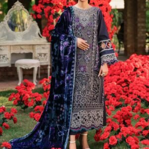 Mahnur Nazakat Embroidered Luxury Khaddar 3pc - A Timeless Piece for Winter Elegance M-NAZ-EMB-3PC-D11