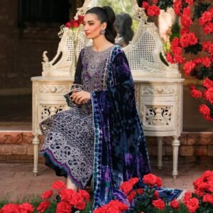 Mahnur Nazakat Embroidered Luxury Khaddar 3pc - A Timeless Piece for Winter Elegance M-NAZ-EMB-3PC-D11