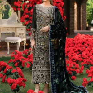 Mahnur Nazakat Embroidered Luxury Khaddar 3pc - A Statement of Elegance and Craftsmanship