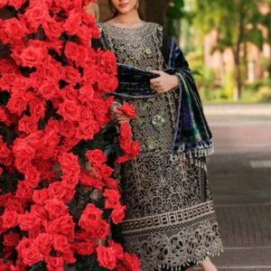 Mahnur Nazakat Embroidered Luxury Khaddar 3pc - A Statement of Elegance and Craftsmanship M-NAZ-EMB-3PC-D12