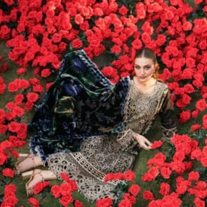 Mahnur Nazakat Embroidered Luxury Khaddar 3pc - A Statement of Elegance and Craftsmanship M-NAZ-EMB-3PC-D12