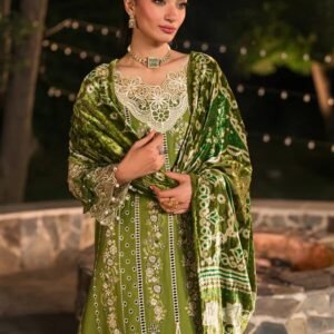 Mahnur Nazakat Embroidered Luxury Khaddar 3pc - Where Tradition Meets Elegance M-NAZ-EMB-3PC-D1