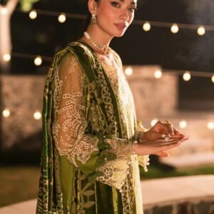 Mahnur Nazakat Embroidered Luxury Khaddar 3pc - Where Tradition Meets Elegance M-NAZ-EMB-3PC-D1