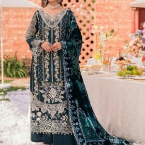 Mahnur Nazakat Embroidered Luxury Khaddar 3pc - Elegant Winter Collection