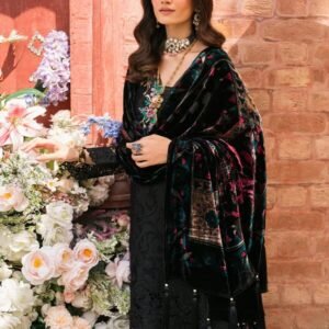 D-3_2 Mahnur Nazakat Embroidered Luxury Khaddar 3-Piece Suit - Elevate Your Winter Elegance