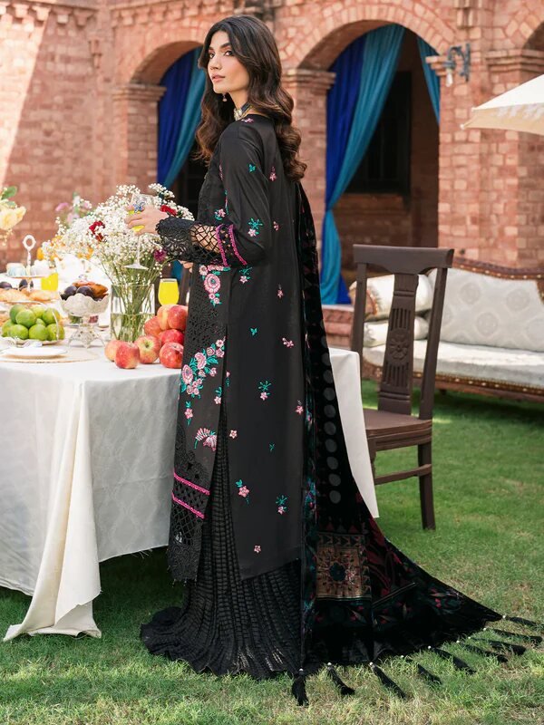 D-3_3 Mahnur Nazakat Embroidered Luxury Khaddar 3-Piece Suit - Elevate Your Winter Elegance