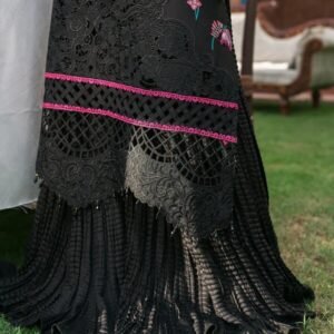 D-3_4 Mahnur Nazakat Embroidered Luxury Khaddar 3-Piece Suit - Elevate Your Winter Elegance