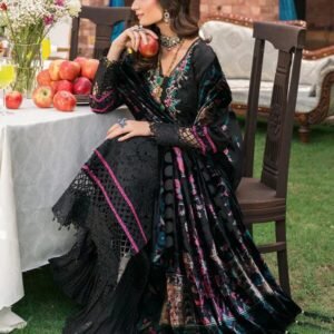 D-3_7 Mahnur Nazakat Embroidered Luxury Khaddar 3-Piece Suit - Elevate Your Winter Elegance