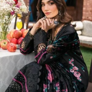 D-3_9 Mahnur Nazakat Embroidered Luxury Khaddar 3-Piece Suit - Elevate Your Winter Elegance