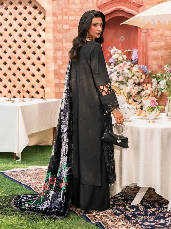 D-5_2 Mahnur Nazakat Embroidered Luxury Khaddar 3-Piece Suit - A True Winter Elegance