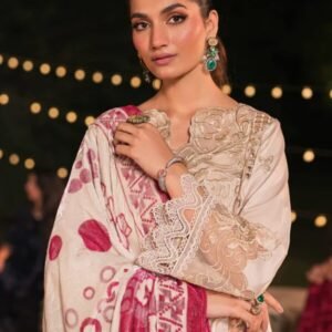 Mahnur Nazakat Embroidered Luxury Khaddar 3pc - Statement of Elegance SKU: M-NAZ-EMB-3PC-D8
