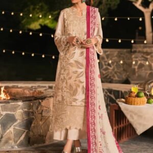 Mahnur Nazakat Embroidered Luxury Khaddar 3pc - Statement of Elegance SKU: M-NAZ-EMB-3PC-D8