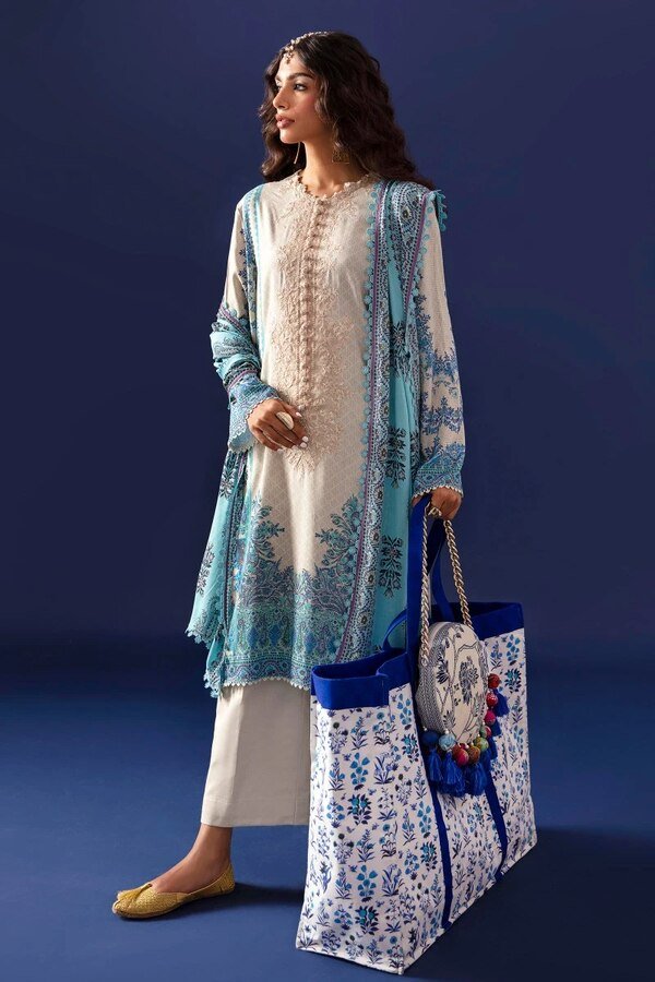 Sana Safinaz Ethnic Elegance 3-Piece Digital Printed and Embroidered Lawn Suit