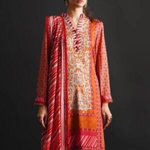Sana Safinaz Ethnic Geometric Printed 2-Piece Linen Suit with Embroidered Patti