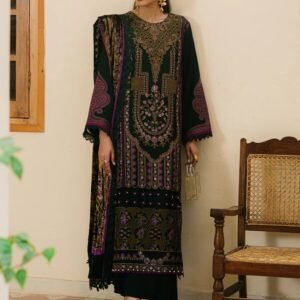 Olivia by Bin Iliyas - Exquisite 3-Piece Embroidered Suit with Luxurious Palachi Shawl 521 - A | 3 PC Kotrai