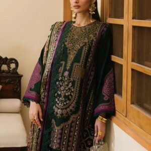 Olivia by Bin Iliyas - Exquisite 3-Piece Embroidered Suit with Luxurious Palachi Shawl 521 - A | 3 PC Kotrai