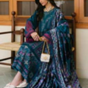 Olivia by Bin Iliyas - Luxurious 3-Piece Embroidered Suit with Elegant Palachi Shawl 521 - B | 3 PC Kotrai