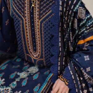 Olivia by Bin Iliyas - Elegant 3-Piece Embroidered Suit with Luxurious Palachi Shawl 522 - A | 3 PC Kotrai