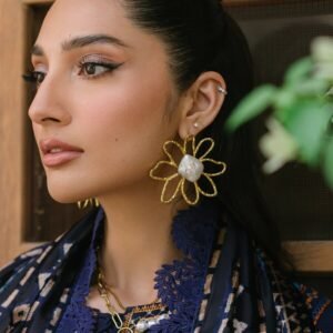 Olivia by Bin Iliyas - Elegant 3-Piece Embroidered Suit with Luxurious Palachi Shawl 522 - A | 3 PC Kotrai