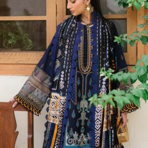 Olivia by Bin Iliyas - Elegant 3-Piece Embroidered Suit with Luxurious Palachi Shawl 522 - A | 3 PC Kotrai