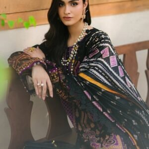 Olivia by Bin Iliyas - Elegant 3-Piece Embroidered Suit with Luxurious Palachi Shawl 522-B | 3 PC Kotrai