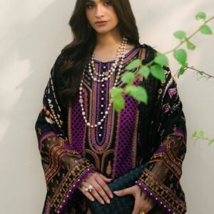 Olivia by Bin Iliyas - Elegant 3-Piece Embroidered Suit with Luxurious Palachi Shawl 522-B | 3 PC Kotrai