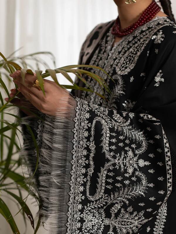 Olivia by Bin Iliyas - Elegant 3-Piece Embroidered Suit  523 - B | 3 PC Kotrai