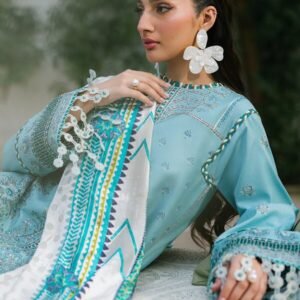 Olivia by Bin Iliyas - Luxurious 3-Piece Embroidered Suit with Elegant Palachi Shawl 525 - A | 3 PC Kotrai