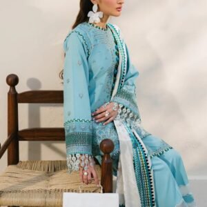 Olivia by Bin Iliyas - Luxurious 3-Piece Embroidered Suit with Elegant Palachi Shawl 525 - A | 3 PC Kotrai