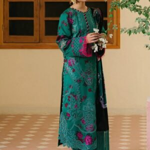 Olivia by Bin Iliyas - Elegant 3-Piece Embroidered Suit with Luxurious Palachi Shawl 526 - B | 3 PC Kotrai