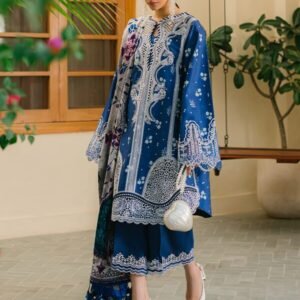 Olivia by Bin Iliyas - Elegant 3-Piece Embroidered Suit with Luxurious Palachi Shawl 527 - B | 3 PC Kotrai