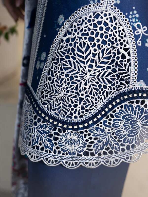 527B_2 Olivia by Bin Iliyas - Elegant 3-Piece Embroidered Suit with Luxurious Palachi Shawl 527 - B | 3 PC Kotrai