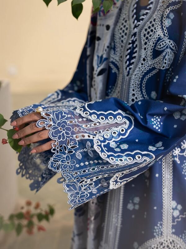 527B_4 Olivia by Bin Iliyas - Elegant 3-Piece Embroidered Suit with Luxurious Palachi Shawl 527 - B | 3 PC Kotrai