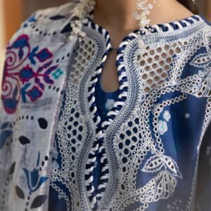 527B_5 Olivia by Bin Iliyas - Elegant 3-Piece Embroidered Suit with Luxurious Palachi Shawl 527 - B | 3 PC Kotrai