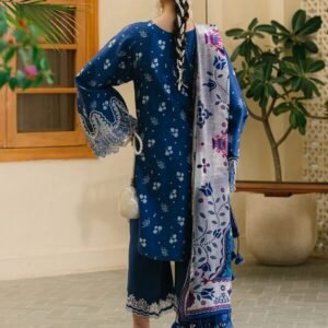 527B_8 Olivia by Bin Iliyas - Elegant 3-Piece Embroidered Suit with Luxurious Palachi Shawl 527 - B | 3 PC Kotrai